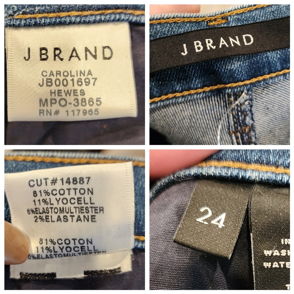 NWT J BRAND Carolina High Rise Skinny Jeans In Hewes Size 24 Stretch Denim - Picture 5 of 14